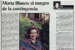 Marta Blanco, al margen de la contingencia