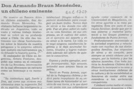Don Armando Braun Menéndez, un chileno eminente