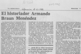 El historiador Armando Braun Menéndez