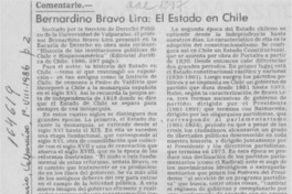 Bernardino Bravo Lira, el Estado en Chile