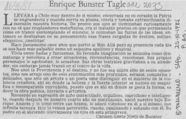 Enrique Bunster Tagle