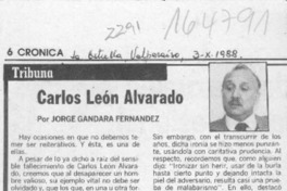 Carlos León Alvarado  [artículo] Jorge Gándara Fernández.