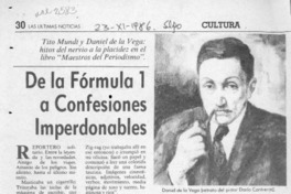 De la Fórmula 1 a Confesiones Imperdonables  [artículo] Enrique Ramírez Capello.