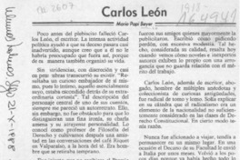 Carlos León  [artículo] Mario Papi.