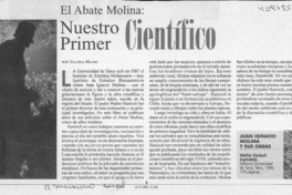 Nuestro primer científico  [artículo] Valeria Maino