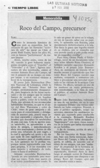 Roco del Campo, precursor  [artículo] Filebo
