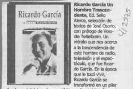 Ricardo García, un hombre trascendente  [artículo] Nelson Cáceres Araya