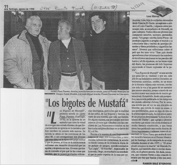 "Los bigotes de Mustafá"  [artículo] Ramón Díaz Eterovic