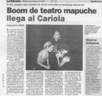 Boom de teatro mapuche llega al Cariola  [artículo] Loredana Braghetto