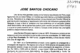 José Santos Chocano  [artículo] José G. Martínez Fernández