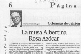 La musa Albertina Rosa Azócar  [artículo] Marino Muñoz Lagos