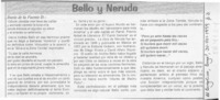 Bello y Neruda