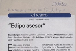 "Edipo asesor"  [artículo] Eduardo Guerrero