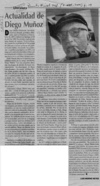 Actualidad de Diego Muñoz  [artículo] Luis Merino Reyes