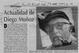 Actualidad de Diego Muñoz  [artículo] Luis Merino Reyes