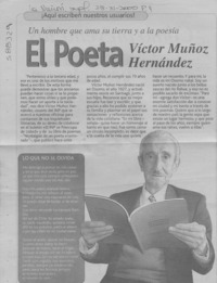 El poeta Víctor Muñoz Hernández  [artículo]