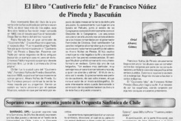 El libro "Cautiverio feliz" de Francisco Núñez de Pineda y Bascuñan  [artículo] Oriel Álvarez Gómez