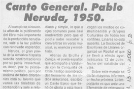 Canto General, Pablo Neruda, 1950  [artículo]
