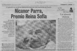 Nicanor Parra, Premio Reina Sofía  [artículo]