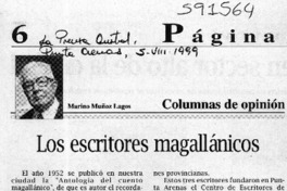 Los escritores magallánicos3  [artículo] Marino Muñoz Lagos