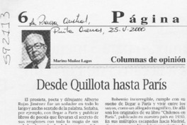 Desde Quillota hasta París  [artículo] Marino Muñoz Lagos