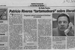 Patricio Riveros "tartamudea" sobre literatura  [artículo]