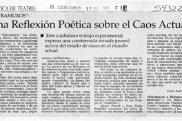 Una reflexión poética sobre el caos actual  [artículo] Pedro Labra Herrera