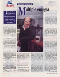 Múltiple energía  [artículo] Delia Pizarro San Martín