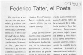 Federico Tatter, el poeta  [artículo] Víctor Fernández