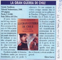 Gran guerra de Chile y otra que nunca existió  [artículo] Gloria Guerra