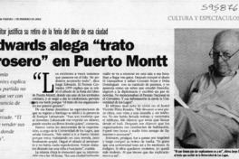 Edwards alega "trato grosero" en Puerto Montt  [artículo]