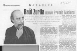 Raúl Zurita nuevo Premio Nacional  [artículo] Ximena Villanueva