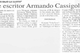 Reaparece escritor Armando Cassigoli