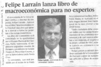 Felipe Larraín lanza libro de macroeconómica para no expertos
