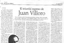 El trunfal regreso de Juan Villoro