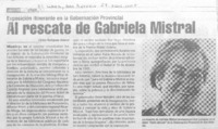 Al rescate de Gabriela Mistral.