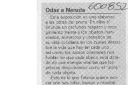 Odas a Neruda  [artículo]