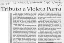 Tributo a Violeta Parra  [artículo]