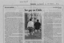 Ser gay en Chile  [artículo] Luis Alberto Mansilla