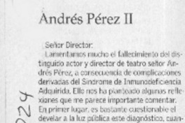 Andrés Pérez II  [artículo] Carlos Pérez Cortés