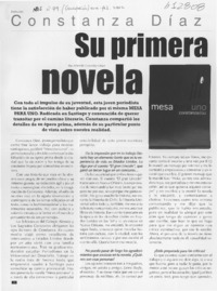 Su primera novela  [artículo] Murielle González Oisel