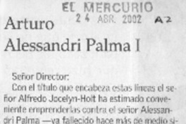 Arturo Alessandri Palma  [artículo] Gustavo Alessandri V.