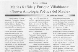 Matías Rafide y Enrique Villablanca, "Nueva antología poética del Maule"  [artículo] José Arraño Acevedo
