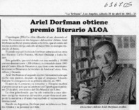 Ariel Dorfman obtiene premio literario ALOA  [artículo]