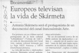Europeos televisan la vida de Skármeta