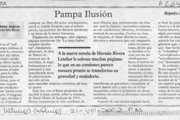 Pampa ilusión  [artículo] Alejandro Zambra