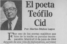 El poeta Teófilo Cid  [artículo] Marino Muñoz Lagos