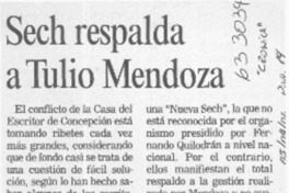 Sech respalda a Tulio Mendoza  [artículo]