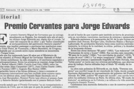 Premio Cervantes para Jorge Edwards