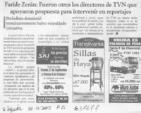 Faride Zerán, fueron otros los directores de TVN que apoyaron propuesta para invertir en reportajes  [artículo]